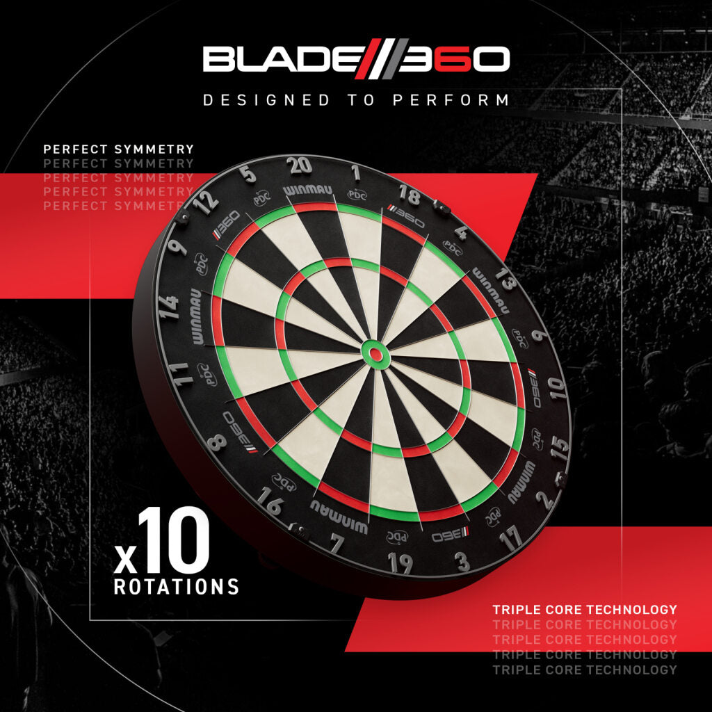 WINMAU BLADE 360 TRIPLE CORE DARTBOARD OFFICIAL PDC