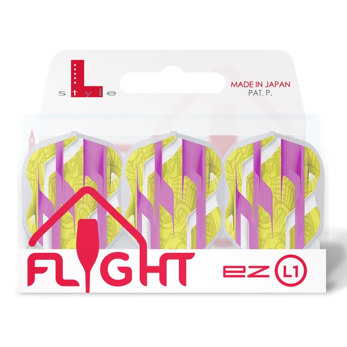 L-STYLE EZ L1 MAMO SERIES YELLOW CLEAR WHITE DART FLIGHTS