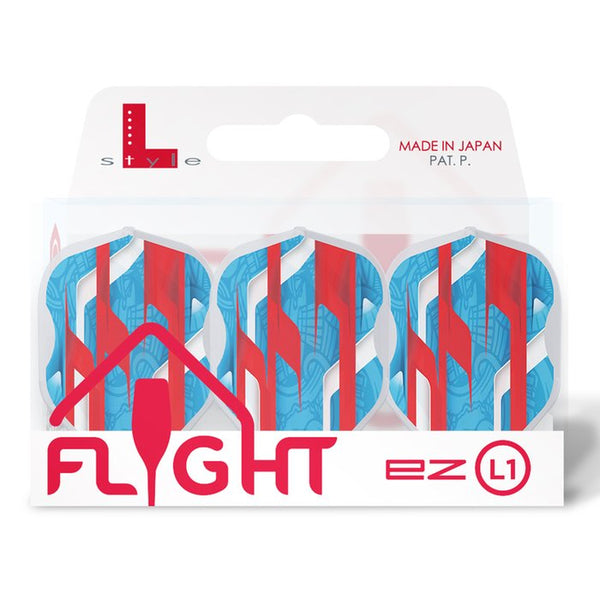L-STYLE EZ L1 MAMO SERIES BLUE CLEAR WHITE DART FLIGHTS
