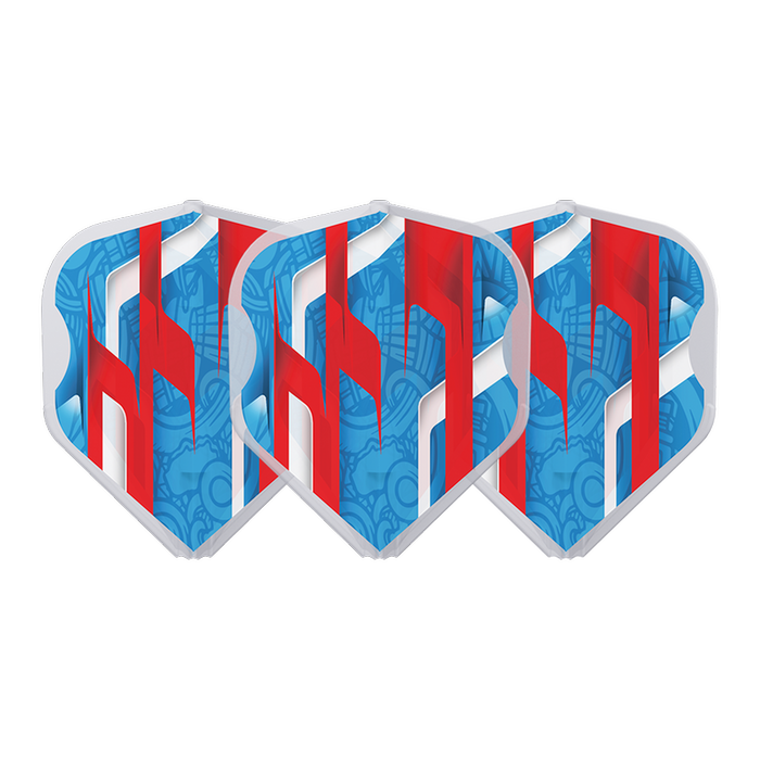L-STYLE EZ L1 MAMO SERIES BLUE CLEAR WHITE DART FLIGHTS