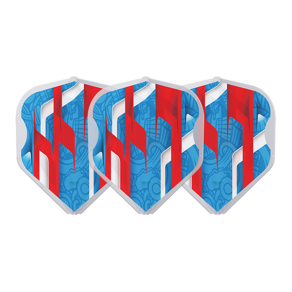 L-STYLE EZ L1 MAMO SERIES BLUE CLEAR WHITE DART FLIGHTS