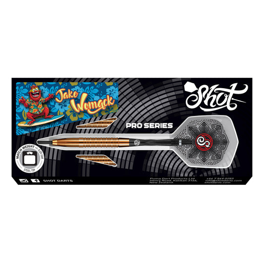SHOT PRO SERIES JAKE WOMACK 23G 90% STEEL TIP DARTS