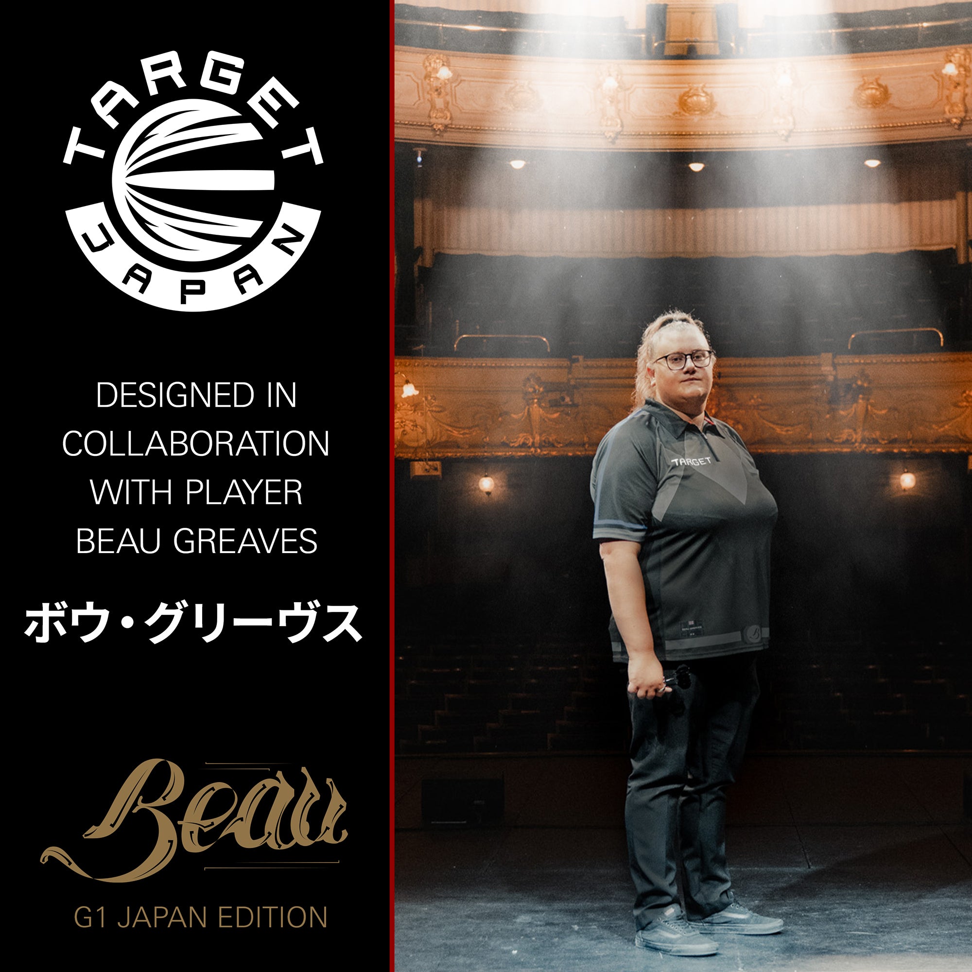 TARGET JAPAN BEAU GREAVES SPECIAL EDITION 90% STEEL TIP DARTS