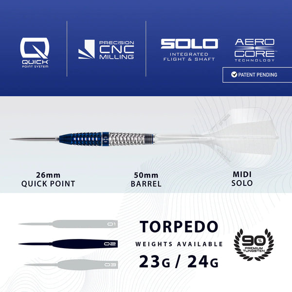 HARROWS GEO 02 90% QUICK POINT STEEL TIP DARTS