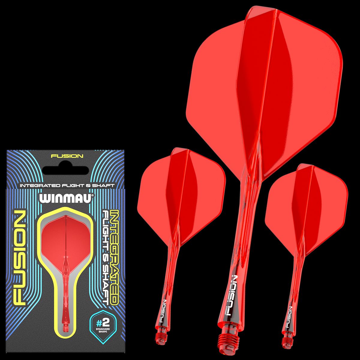 WINMAU FUSION NO.2 INTEGRATED FLIGHT SYSTEM - RED