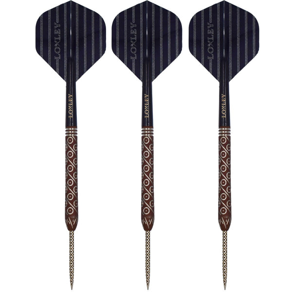 LOXLEY KRAKEN’S REVENGE LIMITED 'BRONZE' EDITION 23G 90% STEEL TIP DARTS CLOSEUP
