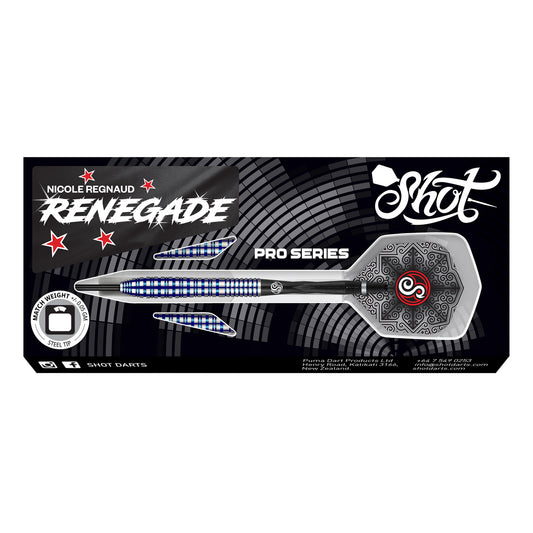 SHOT PRO SERIES NICOLE REGNAUD 23G 90% STEEL TIP DARTS