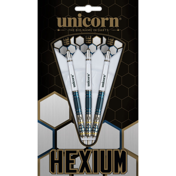 UNICORN HEXIUM 90% STEEL TIP DARTS - STYLE 2