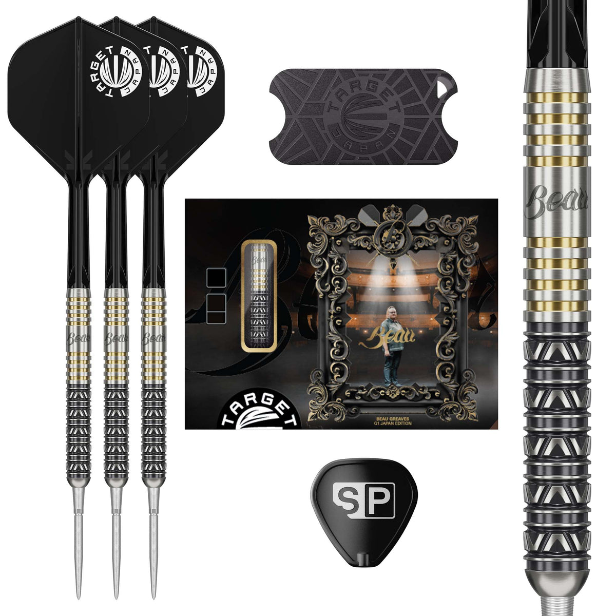 TARGET JAPAN BEAU GREAVES SPECIAL EDITION 90% STEEL TIP DARTS