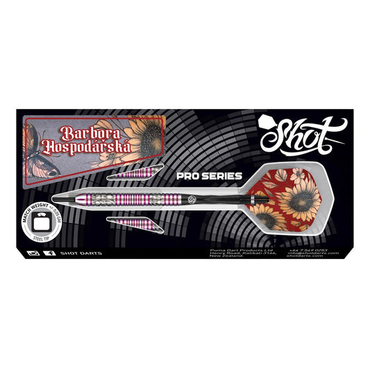 SHOT PRO SERIES BARBORA HOSPODARSKA 2.0 23G 90% STEEL TIP DARTS