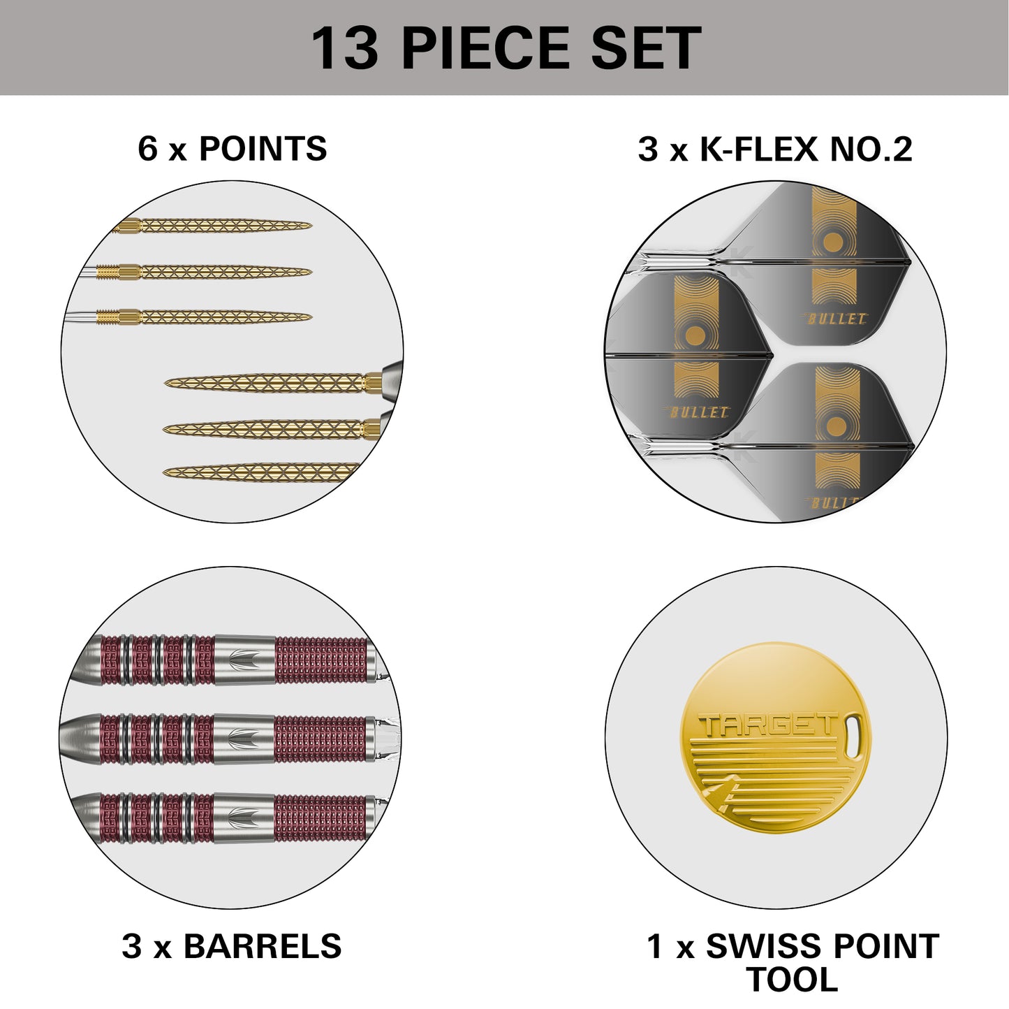 TARGET STEPHEN BUNTING 95K SP STEEL TIP DARTS