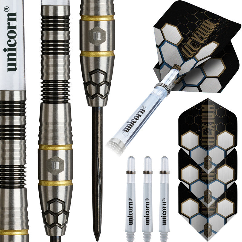 UNICORN HEXIUM 90% STEEL TIP DARTS - STYLE 1
