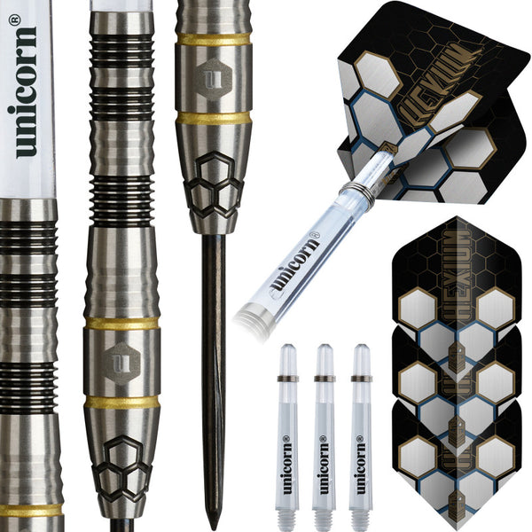 UNICORN HEXIUM 90% STEEL TIP DARTS - STYLE 1