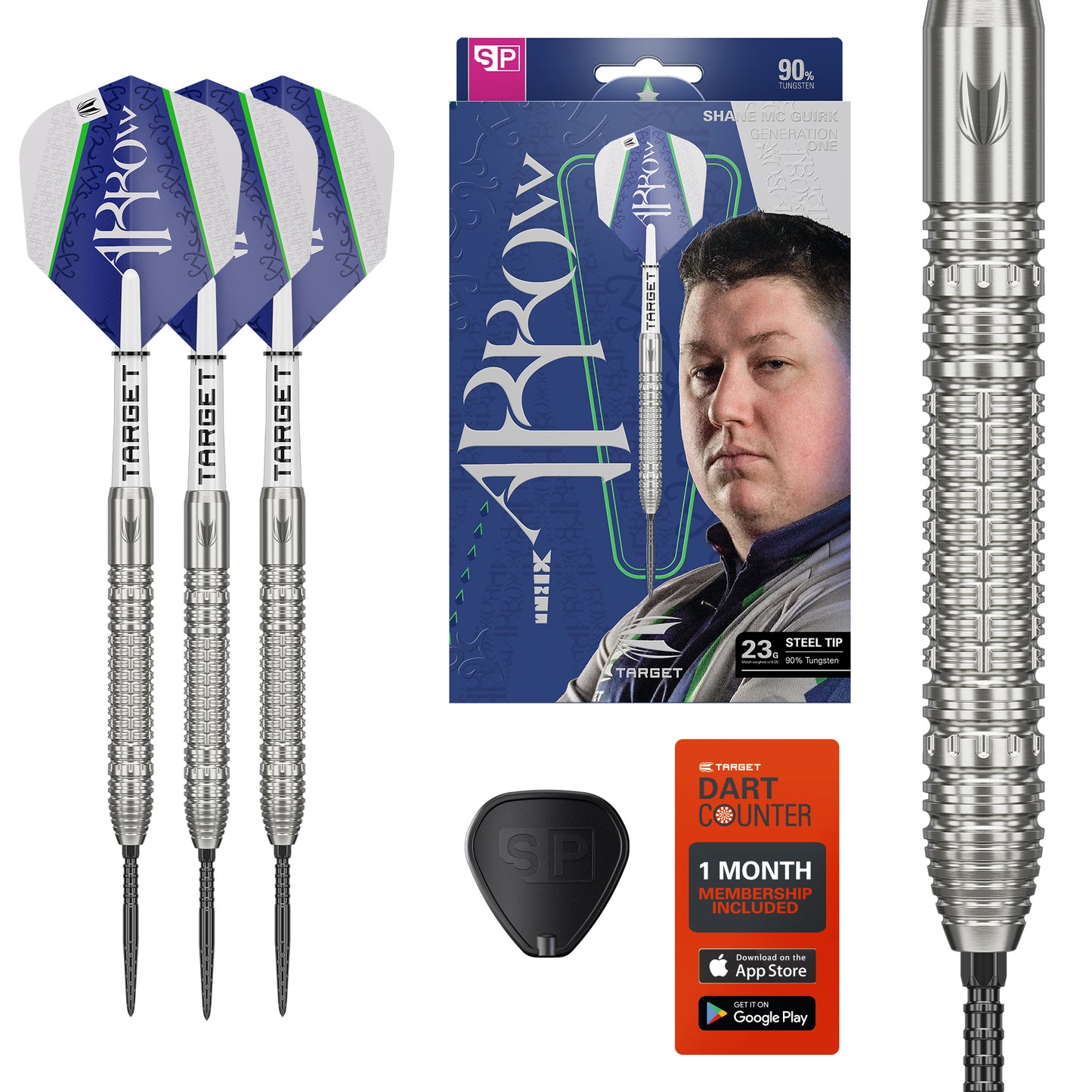 TARGET SHANE MCGUIRK G1 90% 23G SP STEEL TIP DARTS
