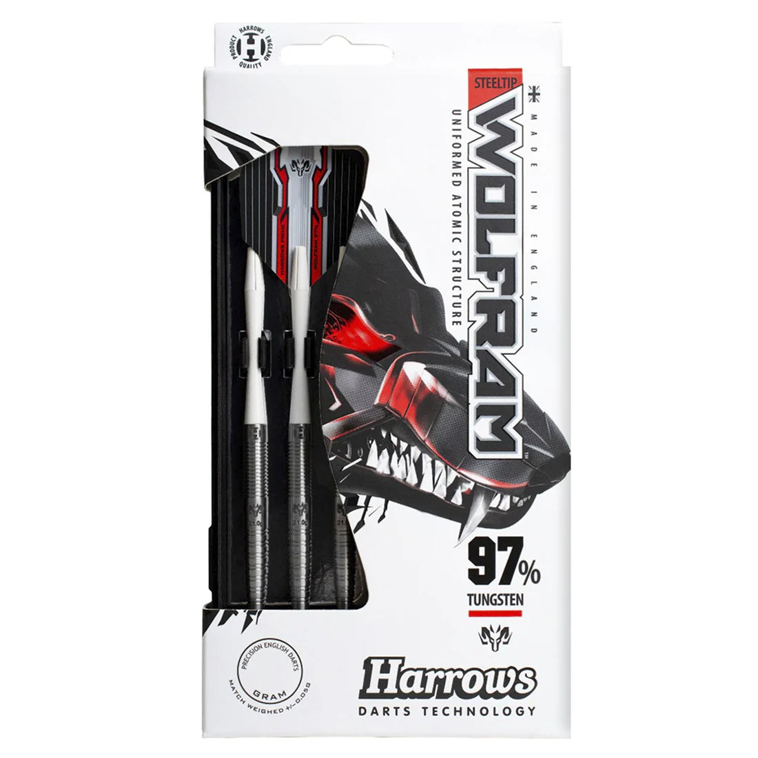 HARROWS WOLFRAM 97% STEEL TIP DARTS