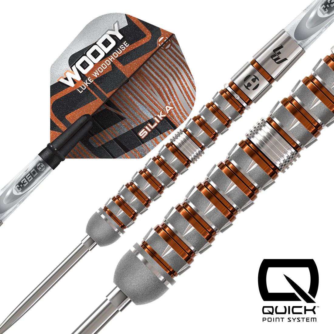 HARROWS LUKE WOODHOUSE 90% SERIES 3 QUICK POINT STEEL TIP DARTS