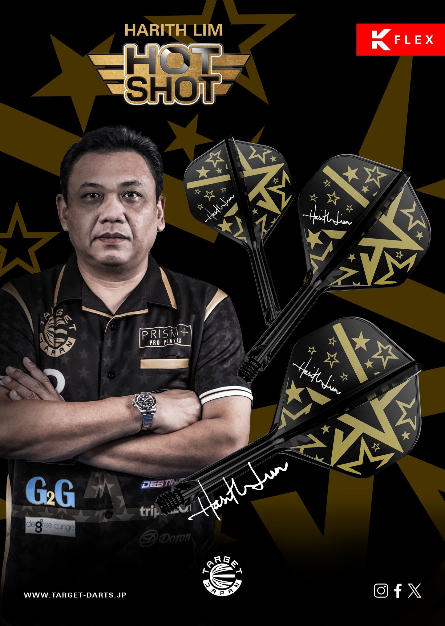 TARGET JAPAN HOT SHOT HARITH LIM NO.2 PLAYER K-FLEX