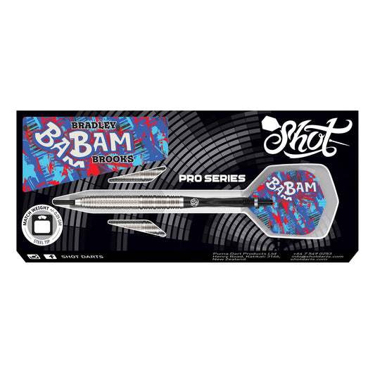 SHOT PRO SERIES BRADLEY BROOKS GEN 2 90% STEEL TIP DARTS