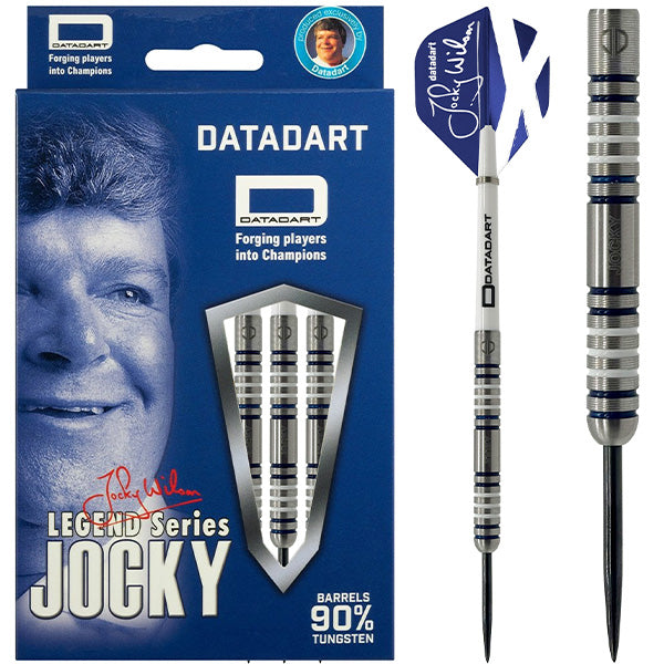 DATADART JOCKY WILSON GHOST GRIP 90% STEEL TIP DARTS