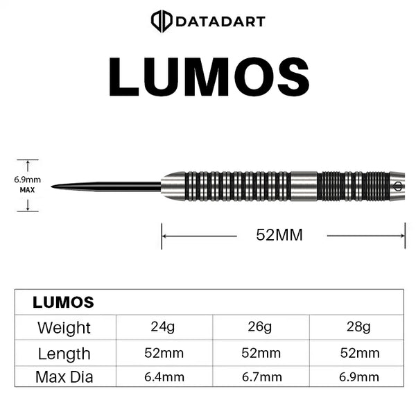 DATADART LUMOS 90% STEEL TIP DARTS