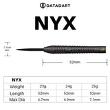 DATADART NYX 90% STEEL TIP DARTS