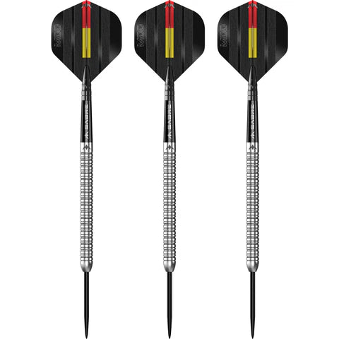 MISSION MIKE DE DECKER 95% STEEL TIP DARTS - SILVER