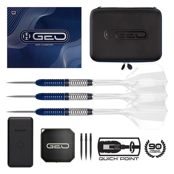 HARROWS GEO 01 90% QUICK POINT STEEL TIP DARTS