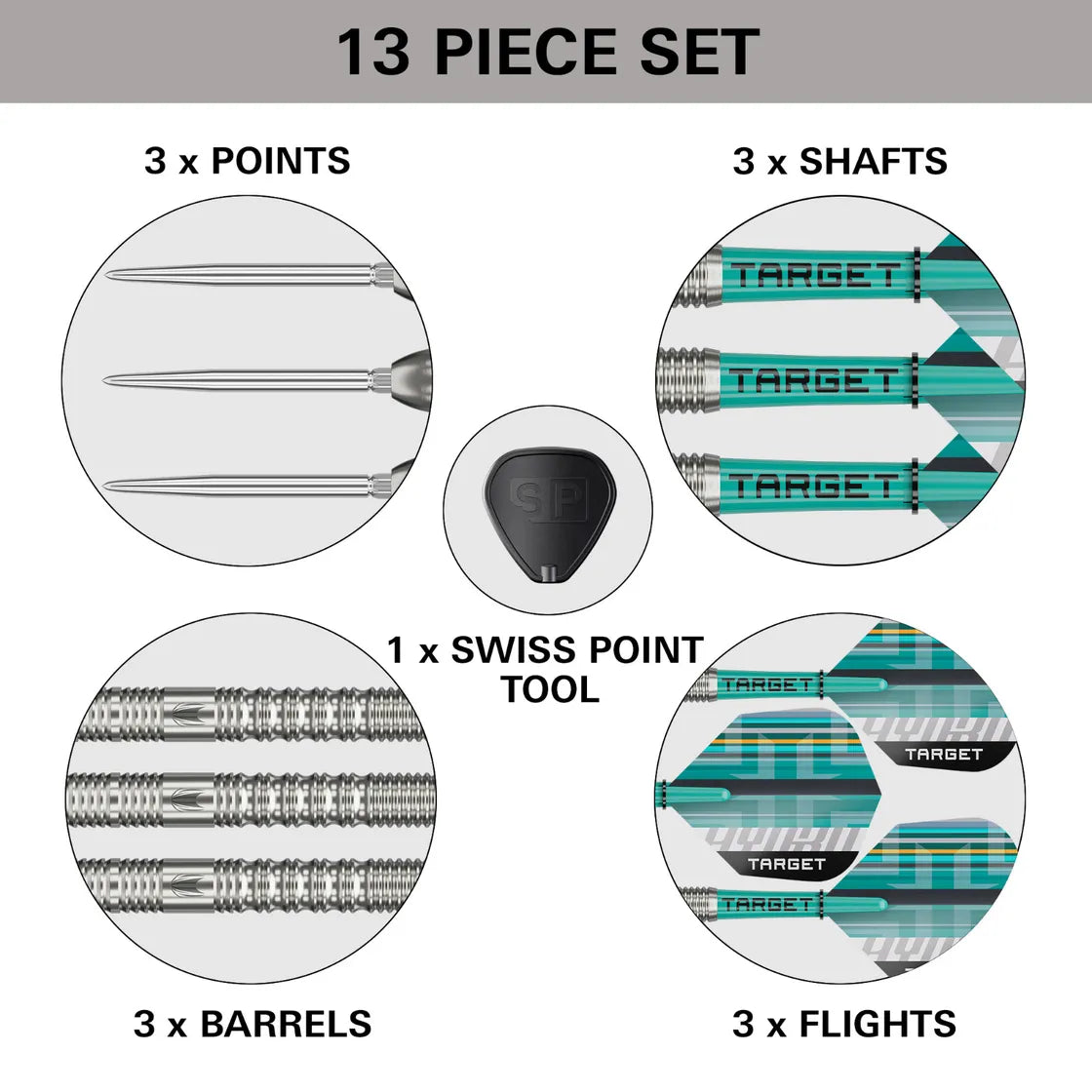 TARGET DARTS HYDRO 01 90% SP STEEL TIP DARTS