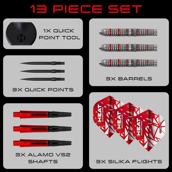 HARROWS DAMON HETA 90% SERIES 4 QUICK POINT STEEL TIP DARTS