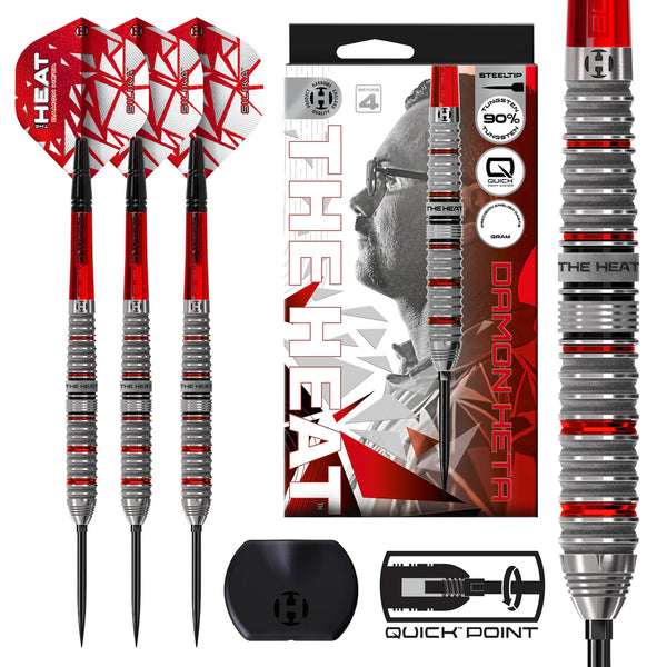 HARROWS DAMON HETA 90% SERIES 4 QUICK POINT STEEL TIP DARTS