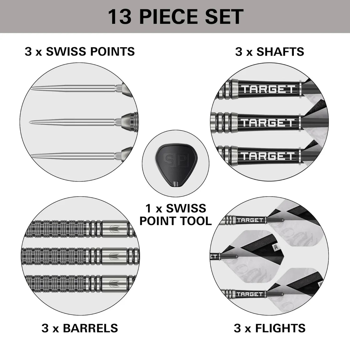 TARGET DARTS BEAU GREAVES G1 90% SP STEEL TIP DARTS