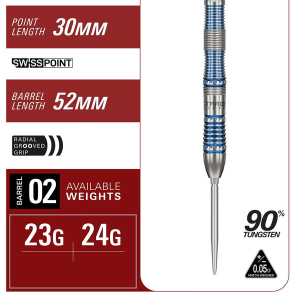 TARGET JAPAN MIZU SERIES 02 90% SP STEEL TIP DARTS