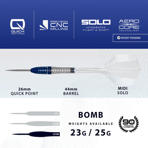 HARROWS GEO 03 90% QUICK POINT STEEL TIP DARTS