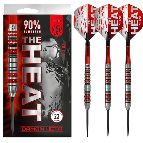HARROWS DAMON HETA 90% SERIES 3 STEEL TIP DARTS