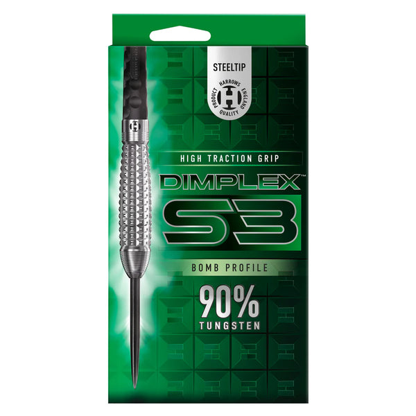 HARROWS DIMPLEX S3 BOMB PROFILE 90% STEEL TIP DARTS