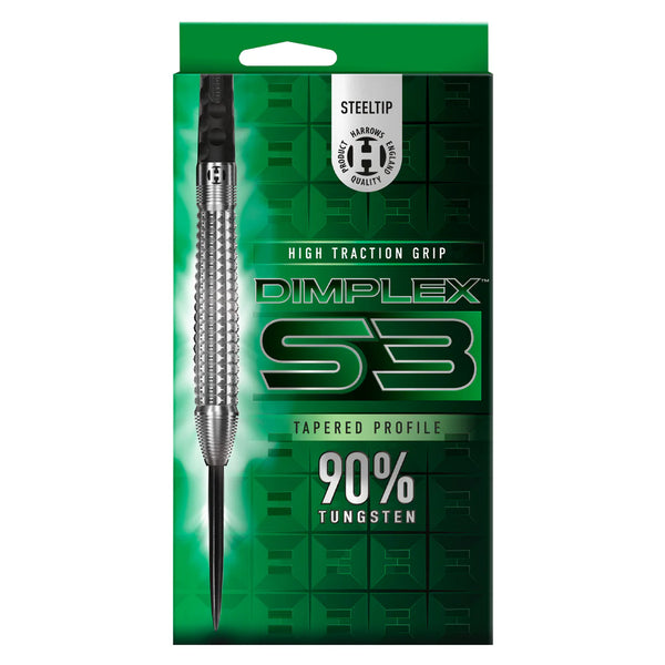 HARROWS DIMPLEX S3 TAPERED PROFILE 90% STEEL TIP DARTS