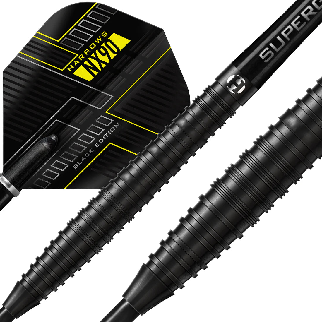 HARROWS NX90 90% BLACK EDITION STEEL TIP DARTS
