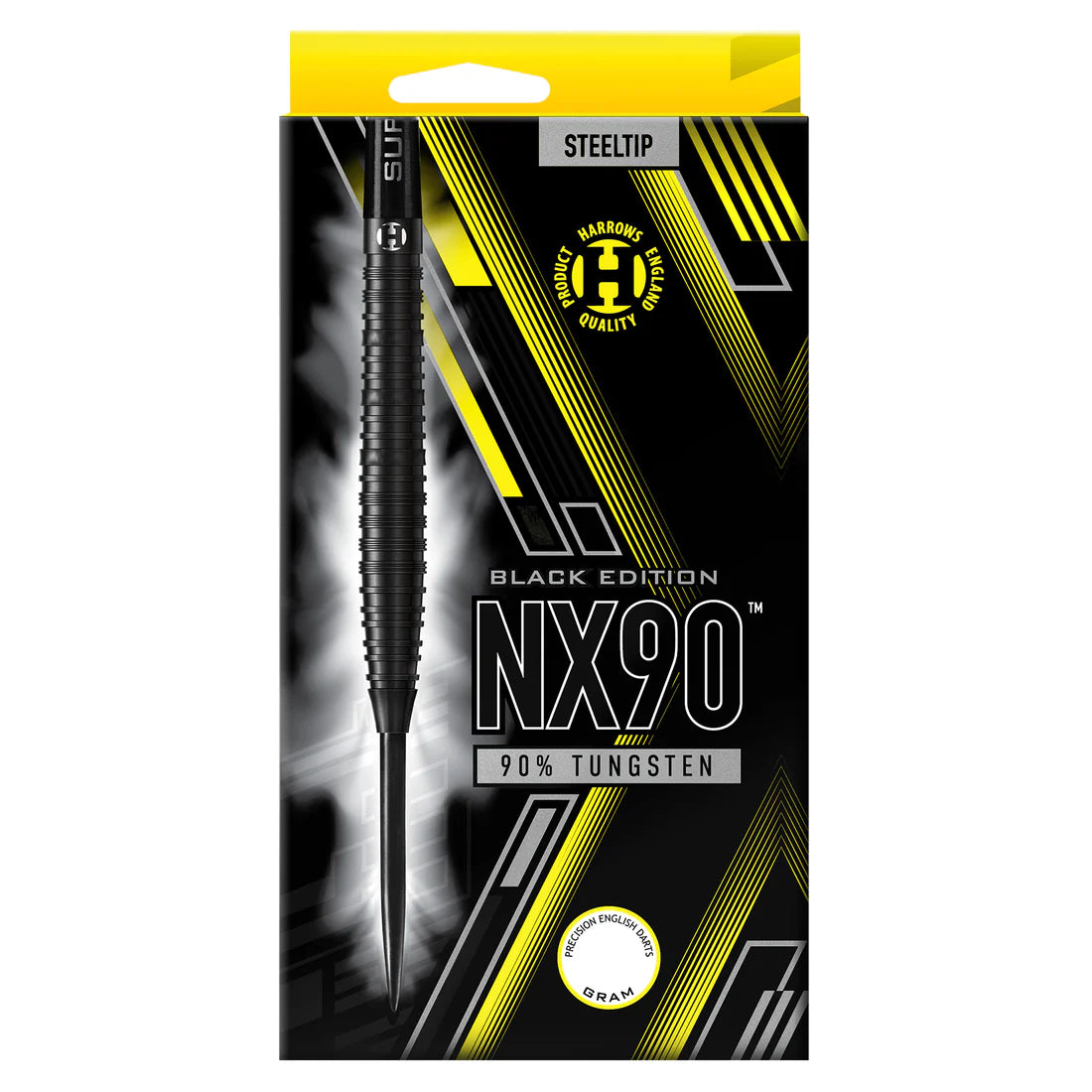 HARROWS NX90 90% BLACK EDITION STEEL TIP DARTS