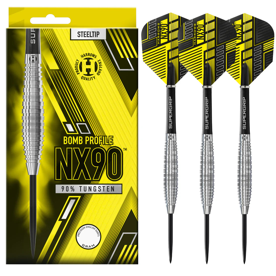 HARROWS NX90 BOMB 90% STEEL TIP DARTS