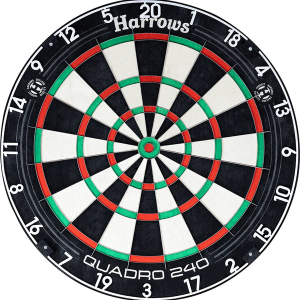 HARROWS QUADRO 240 DARTBOARD - PROFESSIONAL - AFRICAN SISAL
