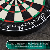 HARROWS QUADRO 240 DARTBOARD - PROFESSIONAL - AFRICAN SISAL