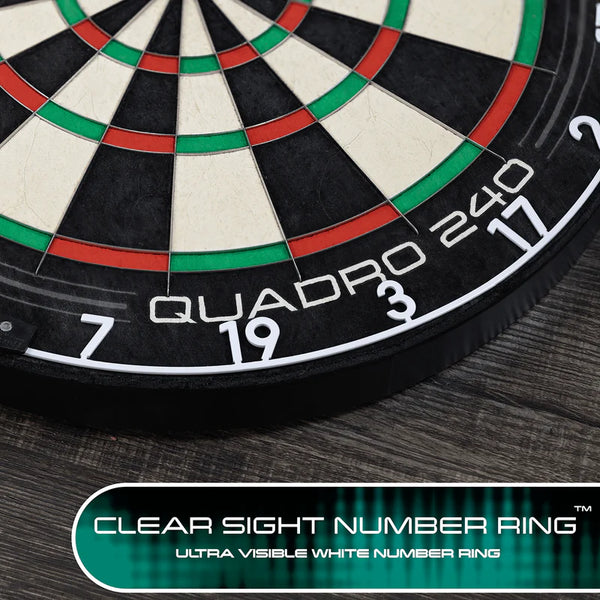 HARROWS QUADRO 240 DARTBOARD - PROFESSIONAL - AFRICAN SISAL