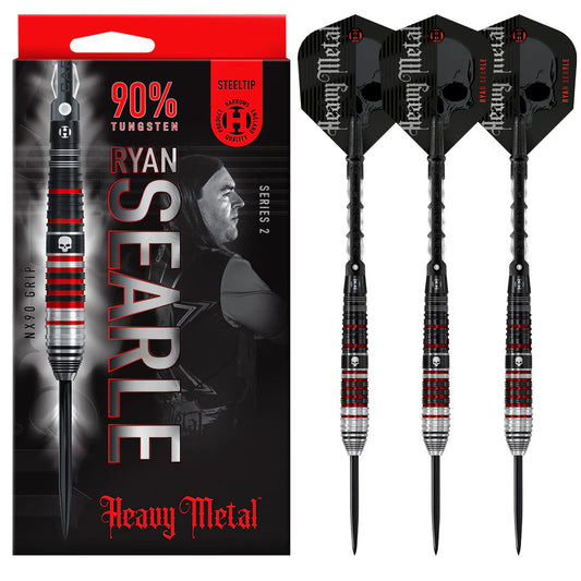 HARROWS RYAN SEARLE ‘HEAVY METAL’ 90% SERIES 2 STEEL TIP DARTS