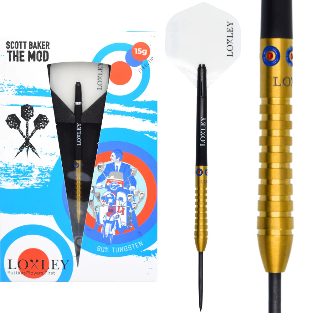 Loxley Scott Baker The Mod 90% Steel Tip Darts