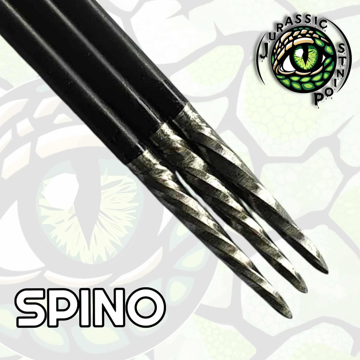 JURASSIC DART POINTS - FULL SPINO CLOSEUP