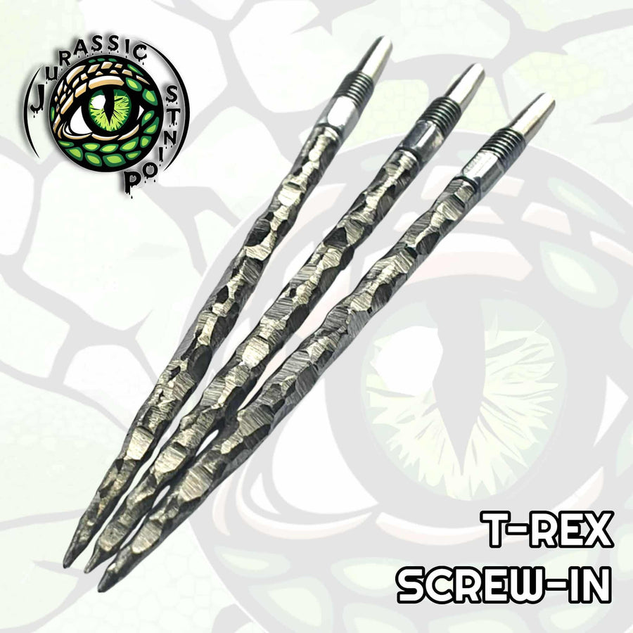 JURASSIC STEEL DART POINTS - T-REX - **SCREW-IN POINTS**