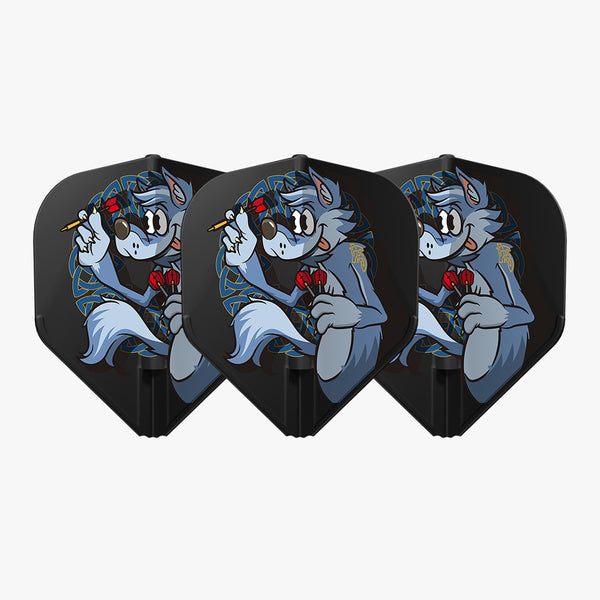 L-STYLE EZ L1 SHO OKANO V1 BLACK DART FLIGHTS TRIO