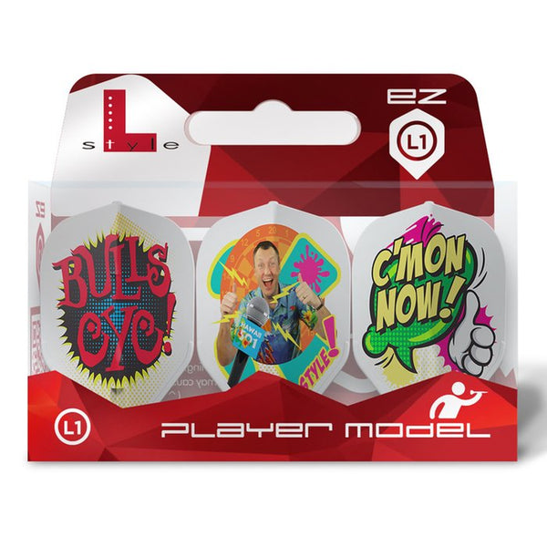 L-STYLE EZ L1 WAYNE MARDLE V1 TYPE C WHITE DART FLIGHTS