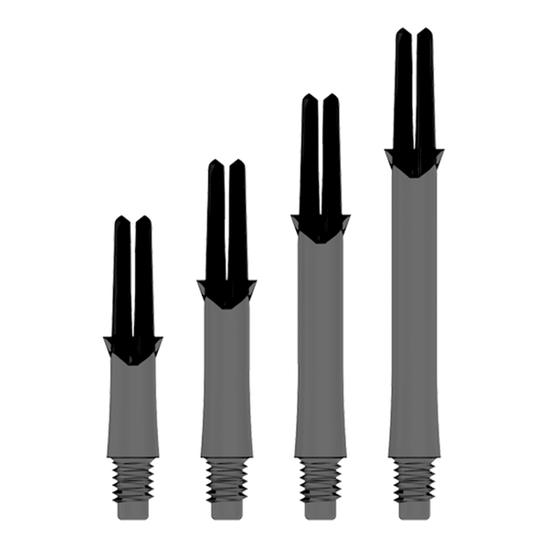 L-STYLE L-SHAFT LOCKED STRAIGHT CLEAR BLACK DART SHAFTS