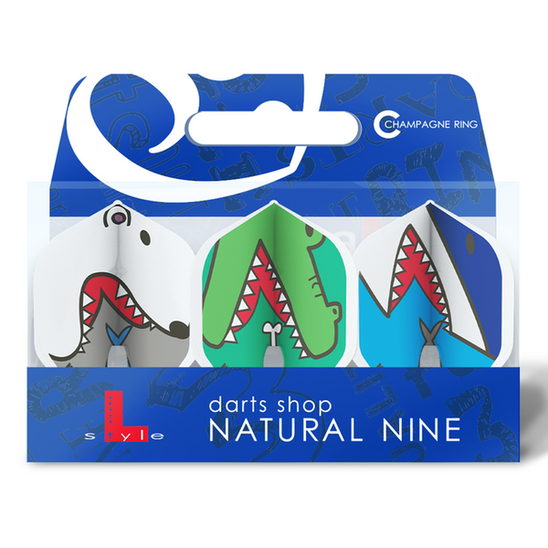 L-STYLE L1 CHAMPAGNE STANDARD N9 CAUTION PREDATORS MIX DART FLIGHTS